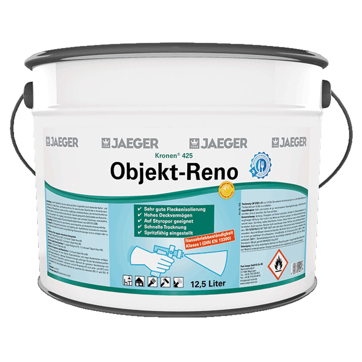 Jaeger Kronen Objekt-Reno 12,5 lt 425-9010 Objektqualität spritzbar